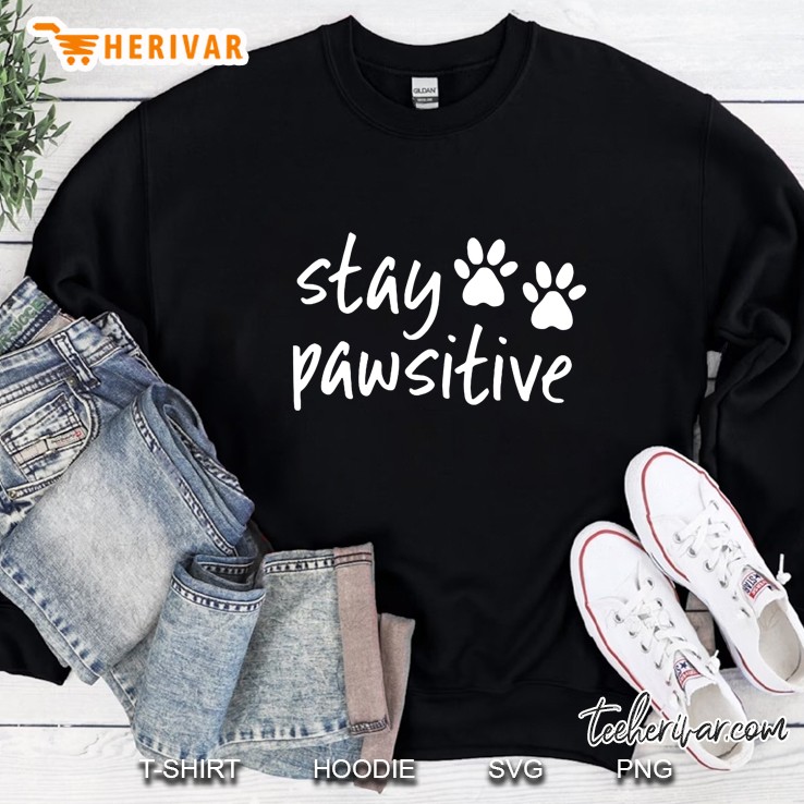 Stay Pawsitive Black Version Sweatshirt