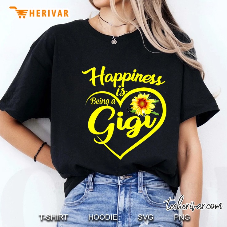 Happiness Is Being Gigi Sunflower Version Ladies Tee