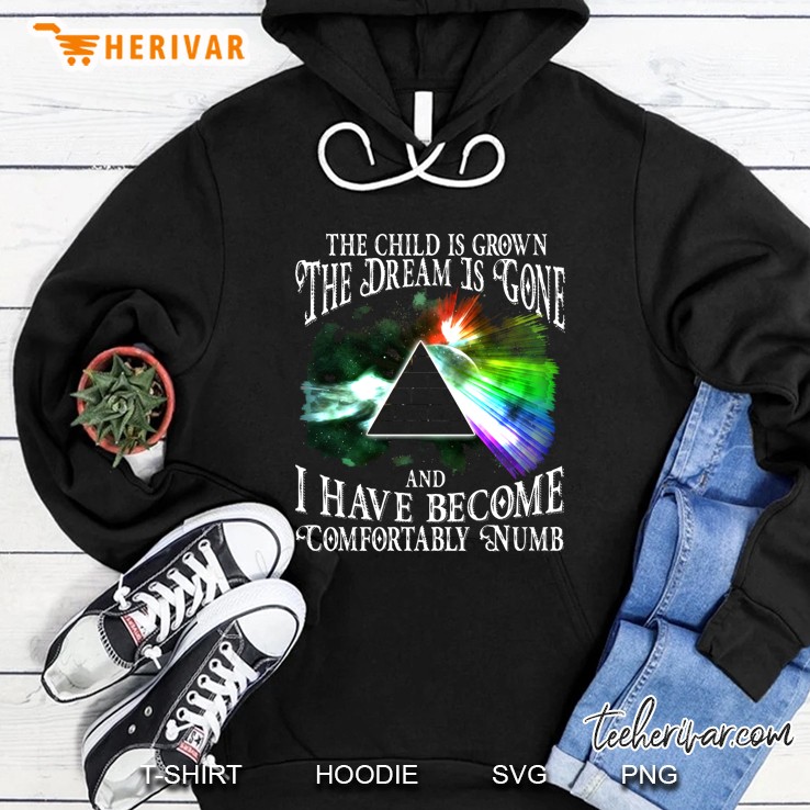 The Child Is Grown The Dream Is Gone And I Have Become Comfortably Numb Pink Floyd Version Hoodie