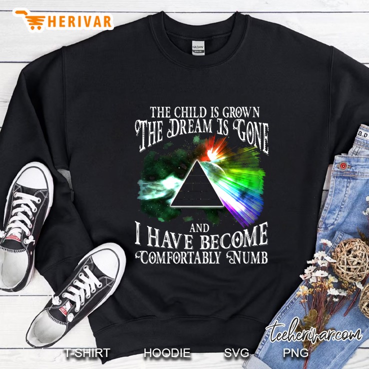 The Child Is Grown The Dream Is Gone And I Have Become Comfortably Numb Pink Floyd Version Sweatshirt
