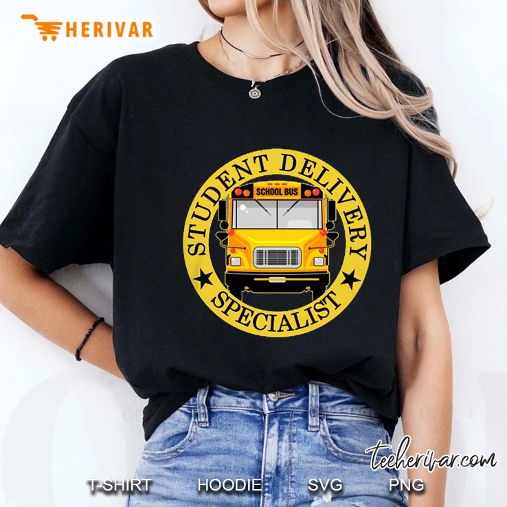 Student Delivery Specialist School Bus Driver Back Version Ladies Tee