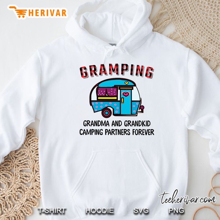 Gramping Grandma And Grandkid Camping Partners Forever Plaid Version Hoodie