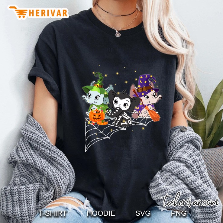 Trick Or Treat Elephant Halloween Ladies Tee