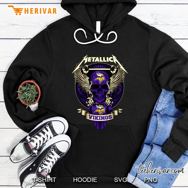 Metallica Vikings Skull With Wings Version Hoodie