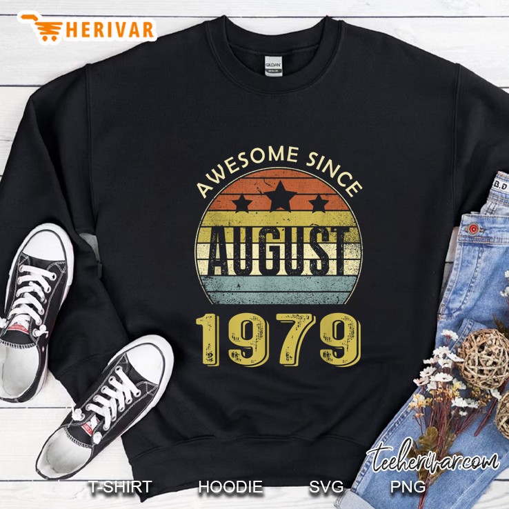 Awesome Since August 1979 Vintage Version Sweatshirt