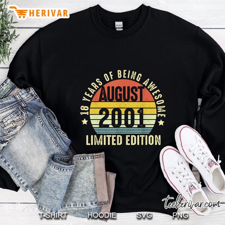 18 Years Of Being Awesome August 2001 Limited Edition Vintage Version Sweatshirt