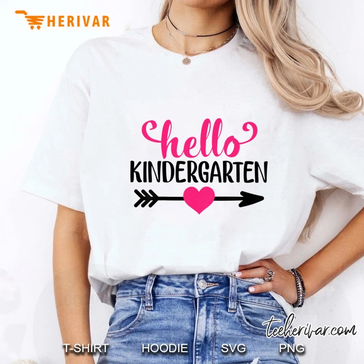 Hello Kindergarten White Version Ladies Tee