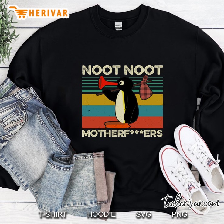 Noot Noot Motherfuckers Penguin Vintage Version Sweatshirt