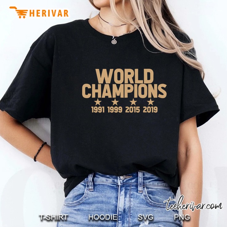 World Champions 1991 1999 2015 2019 USWNT Ladies Tee