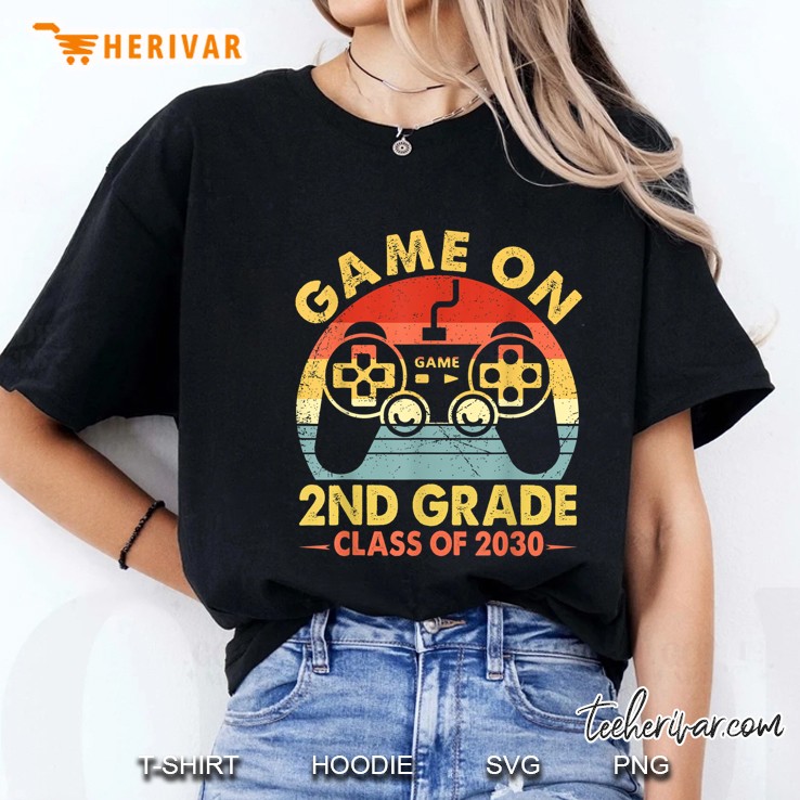 Game On 2nd Grade Class Of 2030 Vintage Version Hoodie