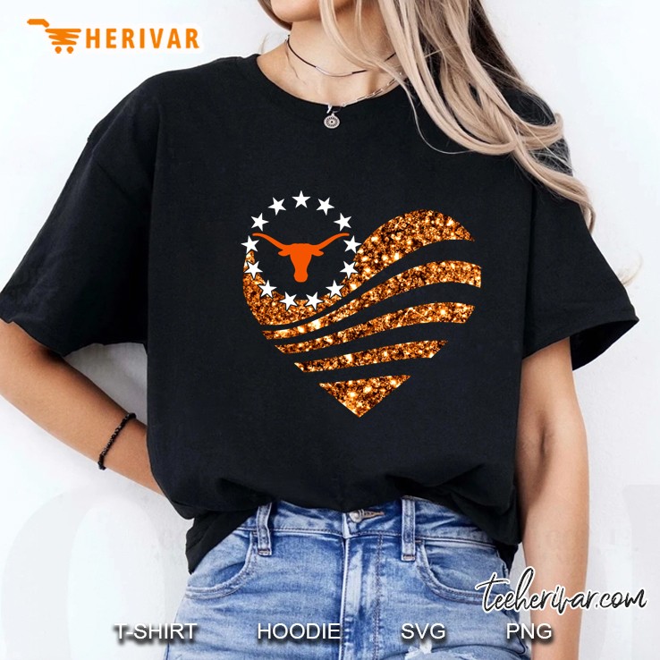 Texas Longhorns Gold Heart Version Ladies Tee