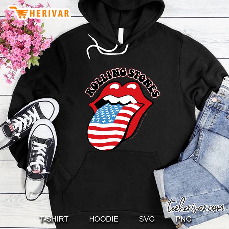 Rolling Stones American Flag Lips Version Hoodie