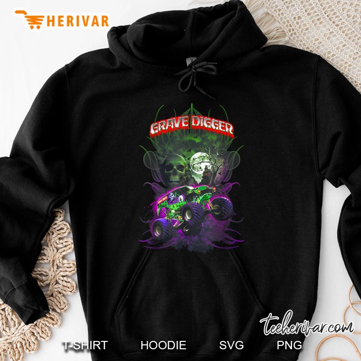 Grave Digger Moon Skull Halloween Version Hoodie