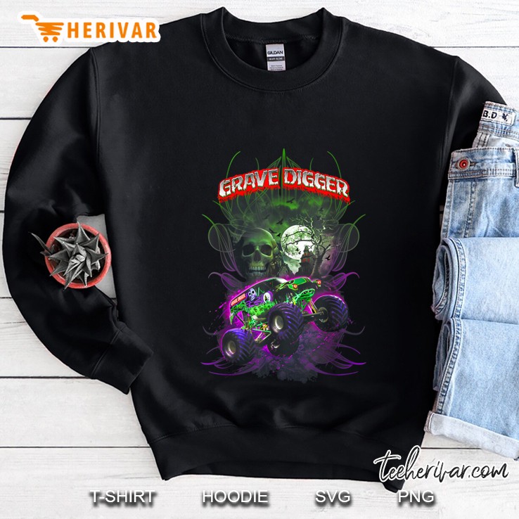 Grave Digger Moon Skull Halloween Version Sweatshirt