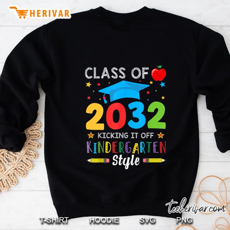 Class Of 2032 Kicking It Off Kindergarten Style Sweatshirt
