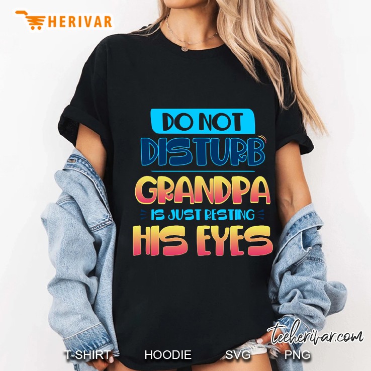 Do Not Disturb Grandpa Is Just Resting His Eyes Version2 Ladies Tee