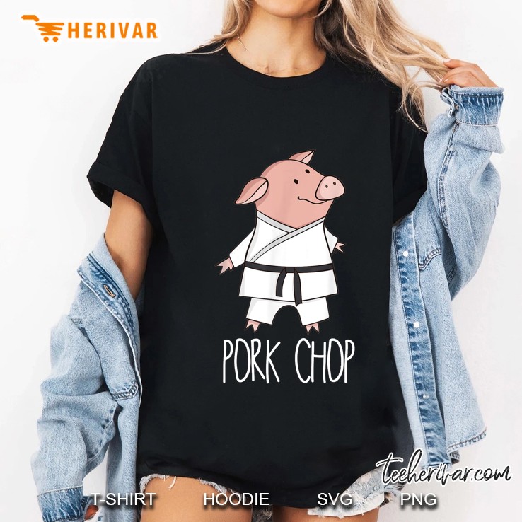Pork Chop Karate Pig Version Ladies Tee