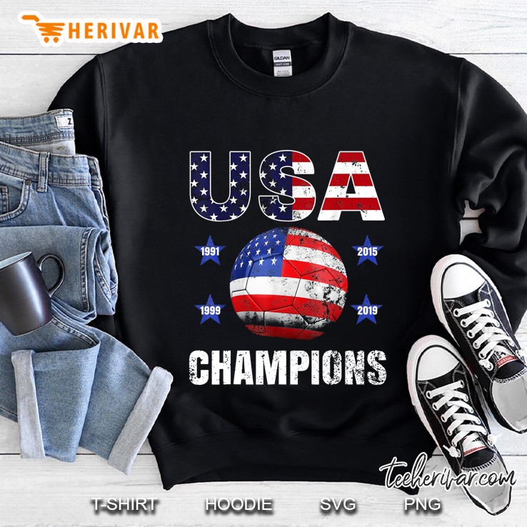 USA Champions 1991 1999 2015 2019 Sweatshirt