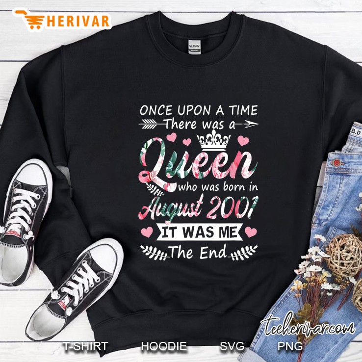 Once Upon A Time There Was A Queen Who Was Born In August 2007 Floral Sweatshirt