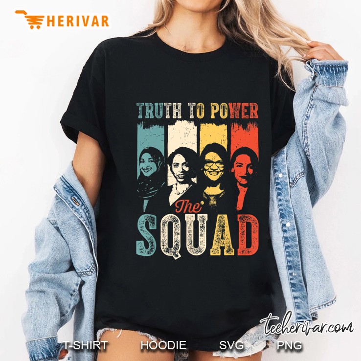 Truth To Power The Squad AOC Tlaib Ilhan Ayanna Vintage Version Ladies Tee