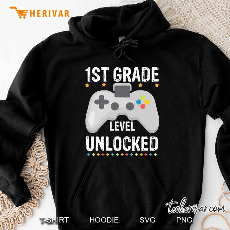 1st Grade Level Unlocked Hoodie