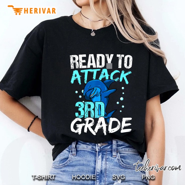 Ready To Attack 3rd Grade Shark Version Ladies Tee