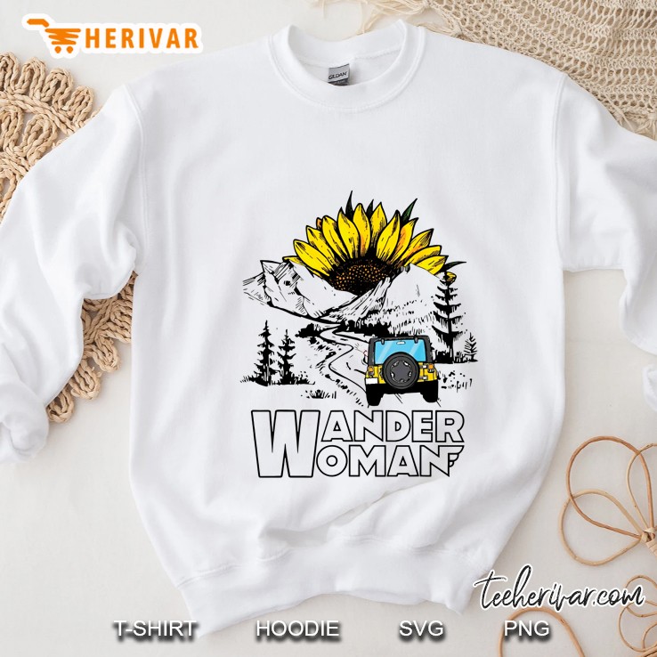 Wander Woman Moutain Camping Girl Sunflower Version Sweatshirt