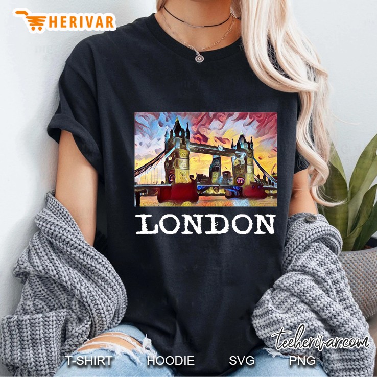 London Tower Bridge Painting Version Ladies Tee
