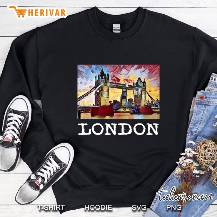 London Tower Bridge Painting Version Sweatshirt
