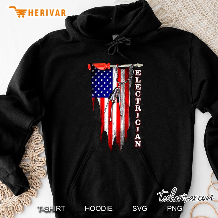 Electrician American Flag Version Hoodie