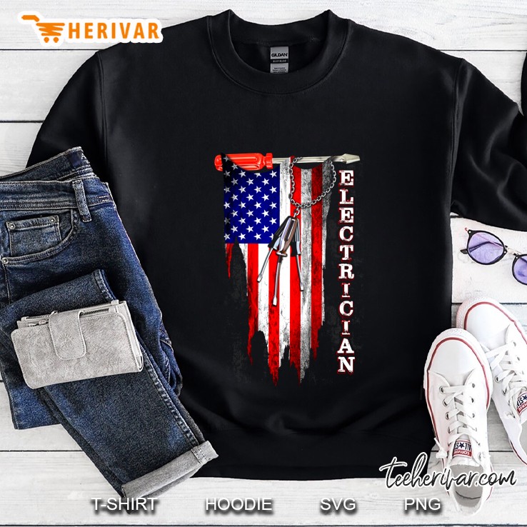 Electrician American Flag Version Sweatshirt