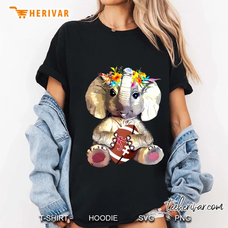 Alabama Crimson Tide Elephant Floral Version Ladies Tee