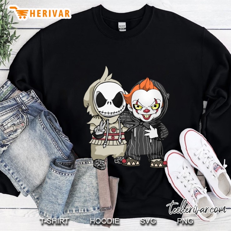 Jack Skellington And Pennywise Change Uniform Sweatshirt