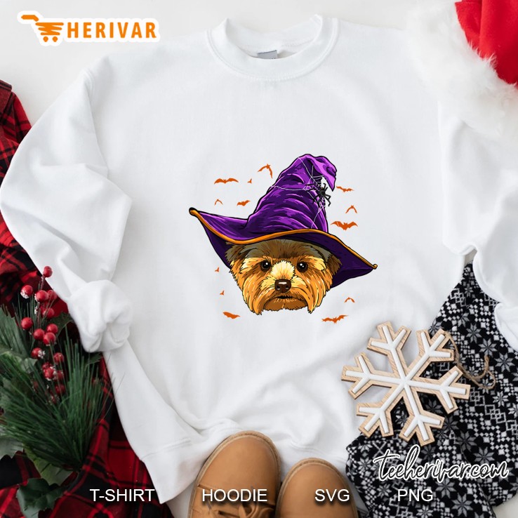 Yorkshire Terrier Witch Funny Halloween Sweatshirt