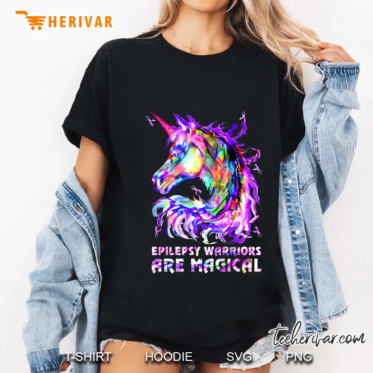 Epilepsy Warriors Are Magical Unicorn Colorful Version Ladies Tee