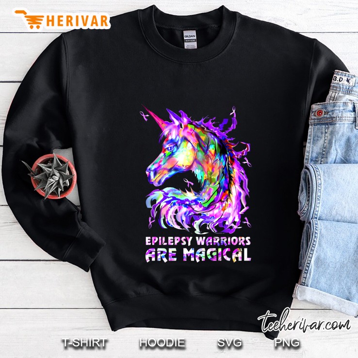 Epilepsy Warriors Are Magical Unicorn Colorful Version Sweatshirt