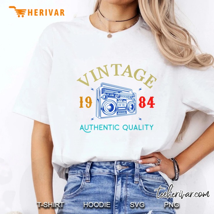 Vintage 1984 Authentic Quality Radio Cassette Version Ladies Tee