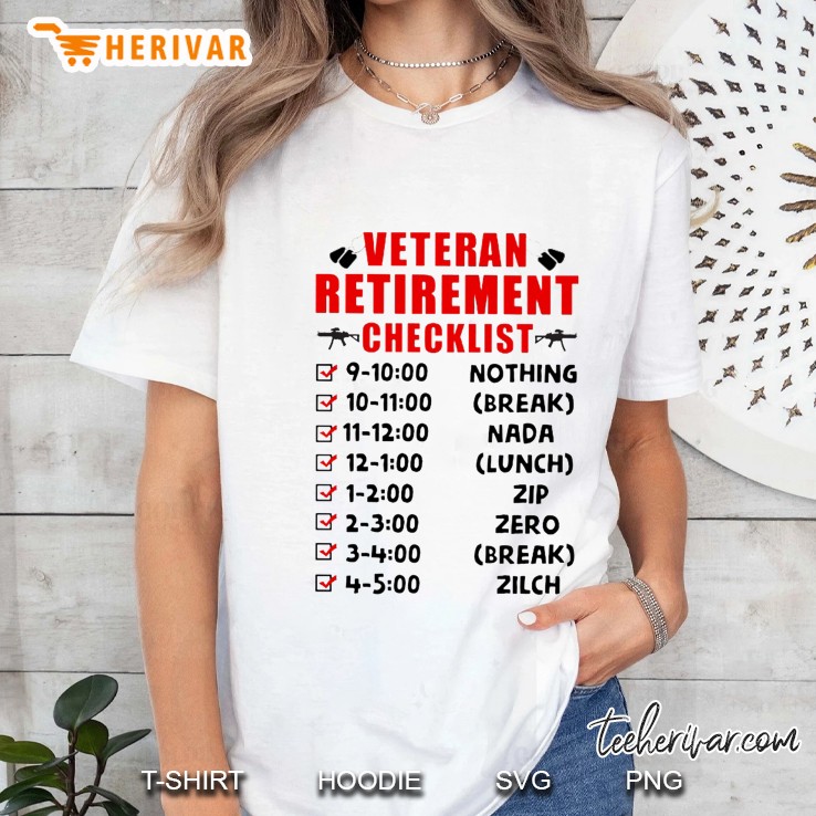 Veteran Retirement Checklist Ladies Tee