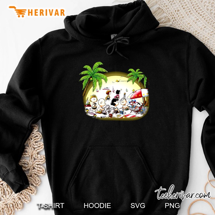 Charlie Brown and Snoopy In Beach Version Hoodie