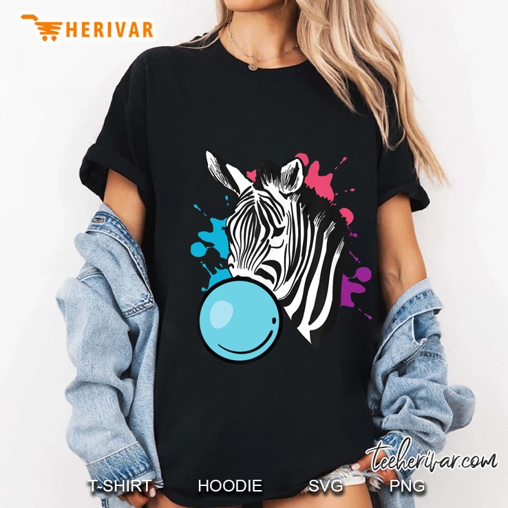 Bubble Gum Zebra Ladies Tee