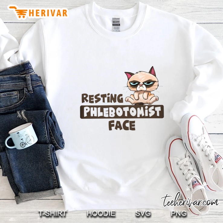 Resting Phlebotomist Face Grumpy Cat Version Sweatshirt