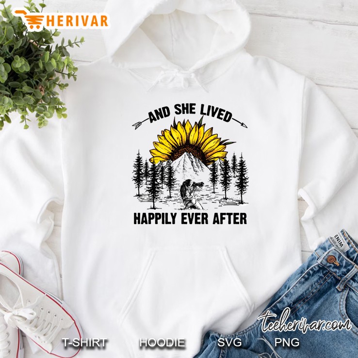And She Lived Happily Ever After Camera Girl Sunflower Sun Version Hoodie