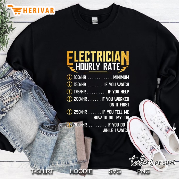 Electrician Hourly Rate Back Version2 Sweatshirt