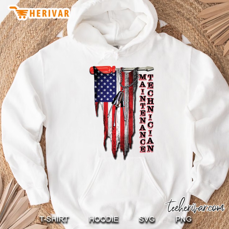 Maintenance Technician American Flag Version Hoodie