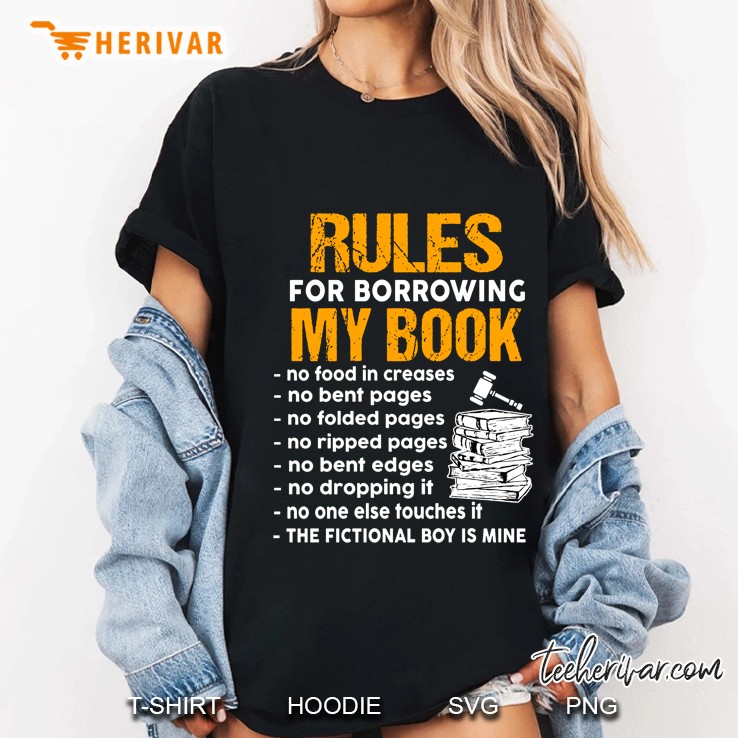 Rules For Borrowing My Book No Food In Creases No Bent Pages No Folded Pages Ladies Tee
