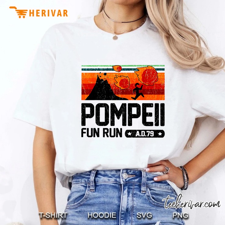 Pompeii Fun Run A.D. 79 White Version Ladies Tee