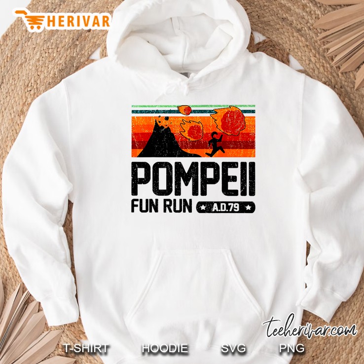 Pompeii Fun Run A.D. 79 White Version Hoodie