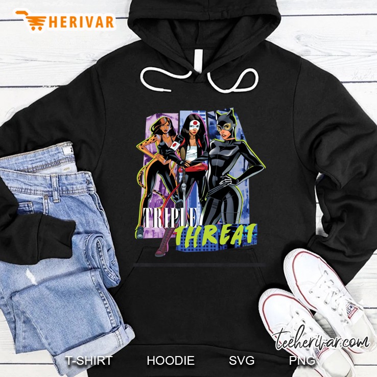 Triple Threat Catwoman Katana Leopard Girl Hoodie