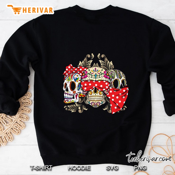 Sugar Skull Polka Dot Towel Version Sweatshirt