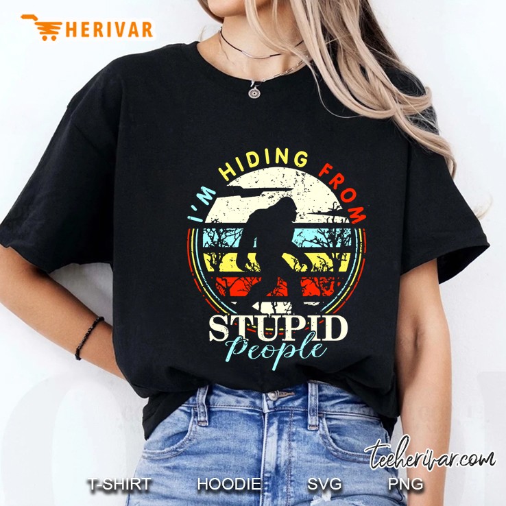 I’m Hiding From Stupid People Kingkong Vintage Version Ladies Tee
